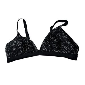 Marimekko Target Bikini Swim Top Women Black & White Polka Dot SZ M Beach Resort